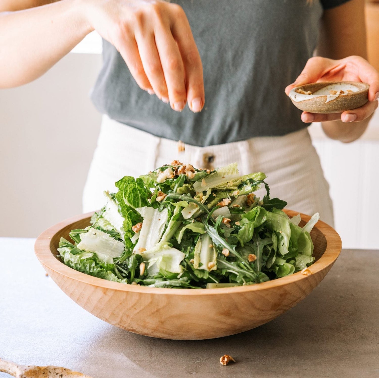 Handcrafted Wood Salad Bowls- Number 6