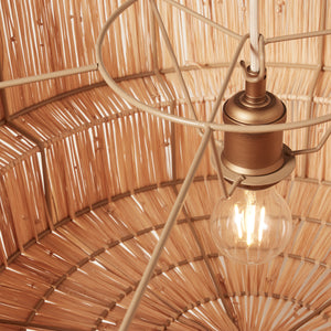 Light bulb hanging from a woven ceiling - Number 5