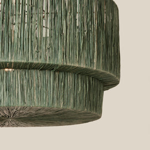 Close-up of a textured green surface with a neutral background - Number 7