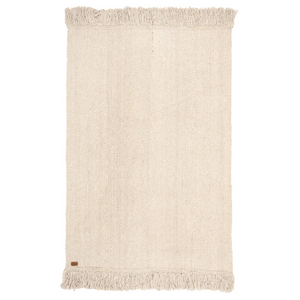 Beige rug with fringes on a white background - Number 1