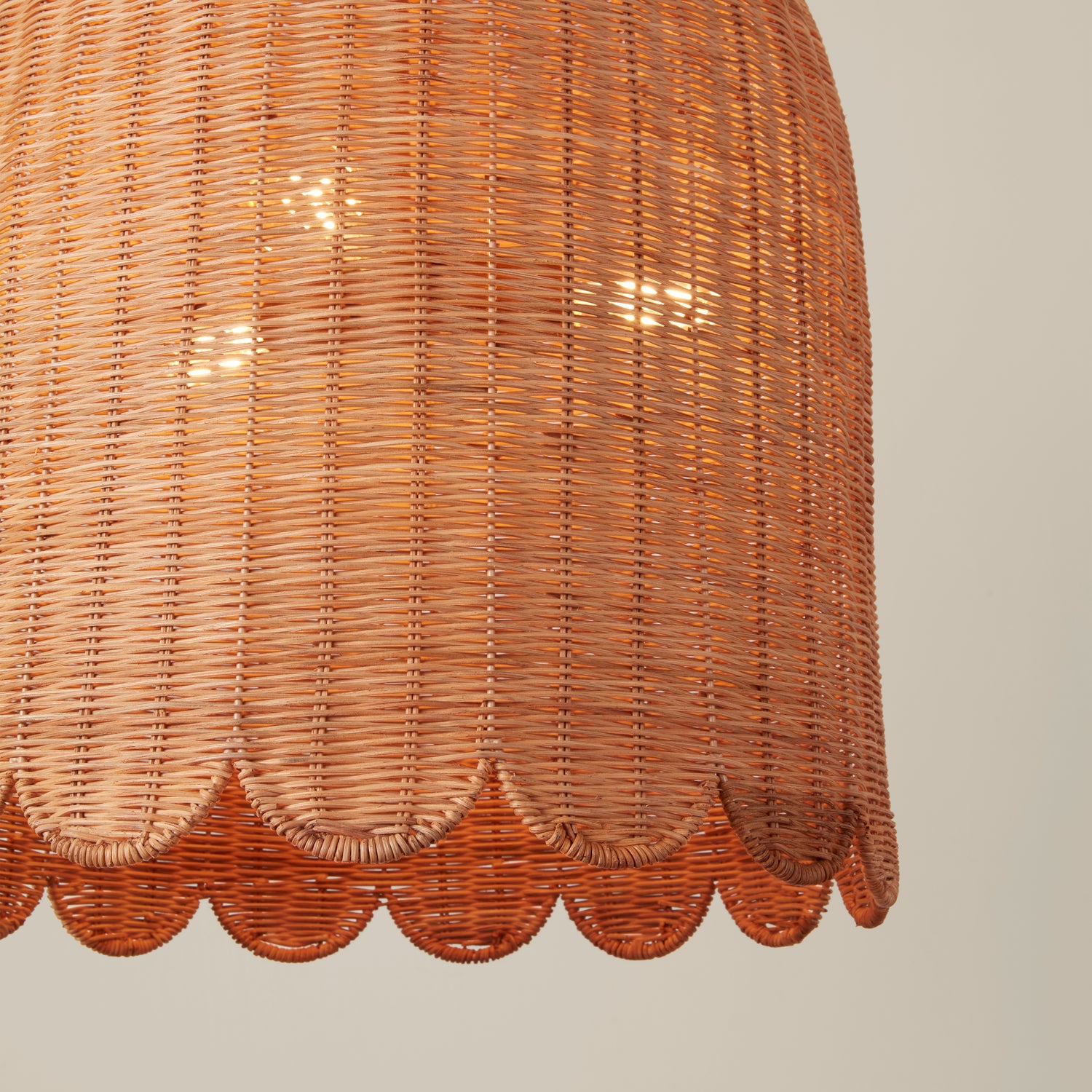 Maude Rattan Scallop Chandelier- Number 3
