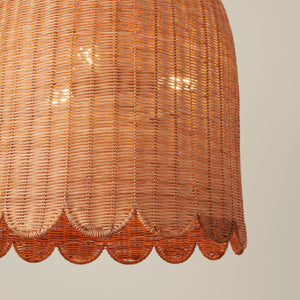 Maude Rattan Scallop Chandelier - Number 3