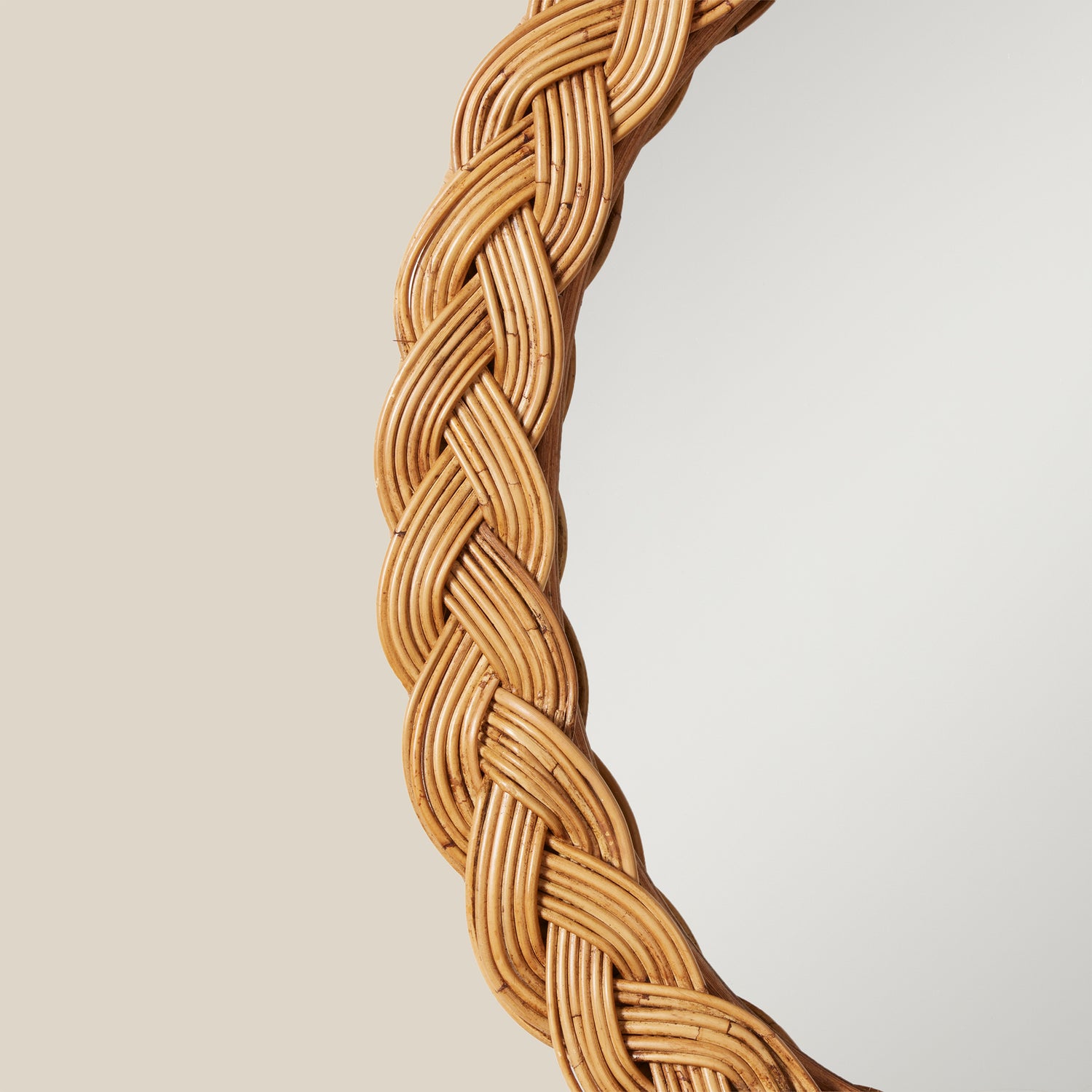 braided rattan frame of oval miror- Number 5