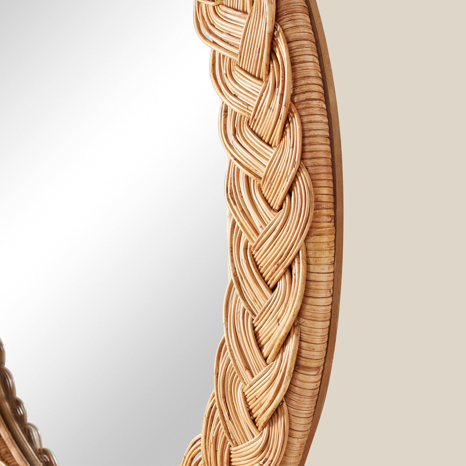 side angle of braided rattan frame- Number 2