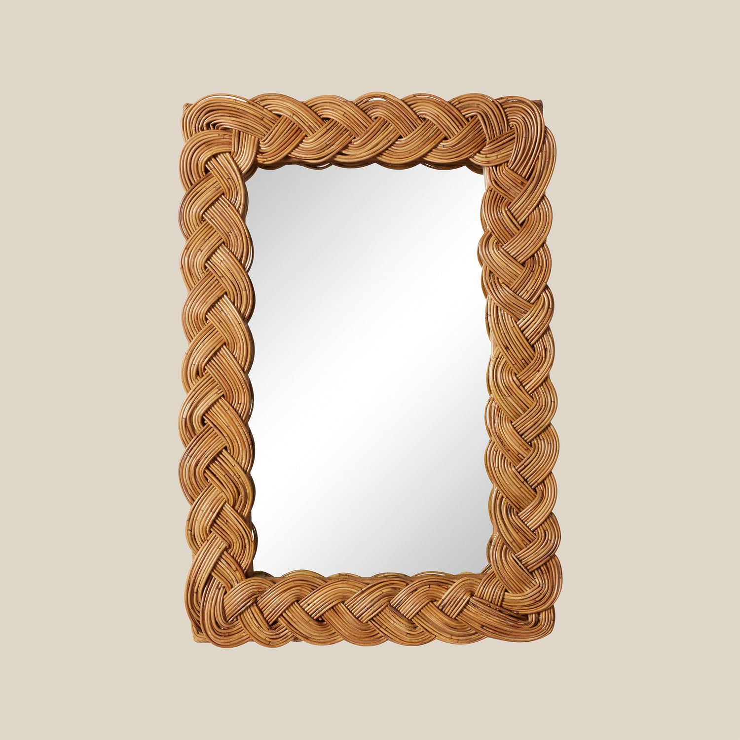 rectangular mirror with braided frame- Number 1
