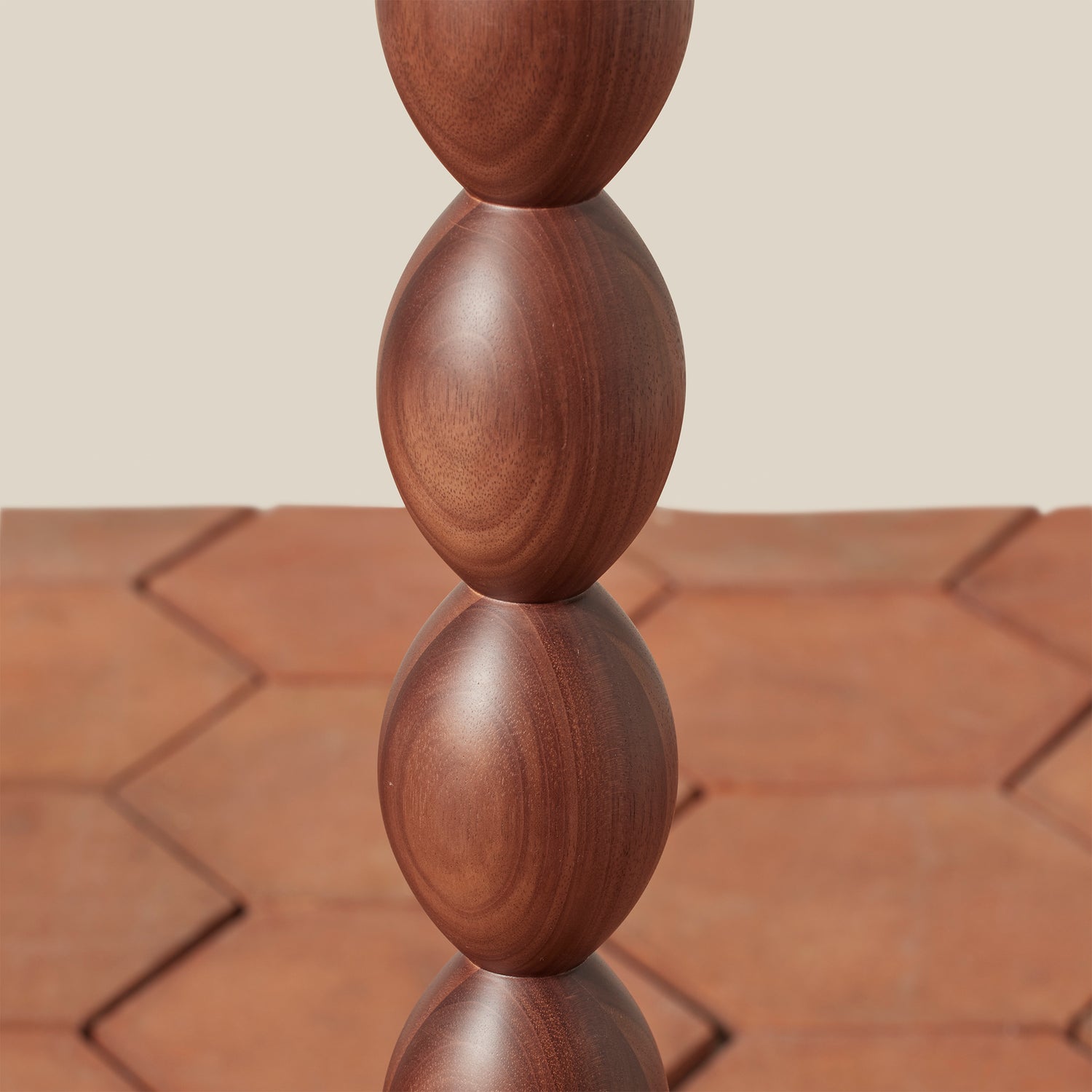 solid walnut wood body of lamp- Number 5