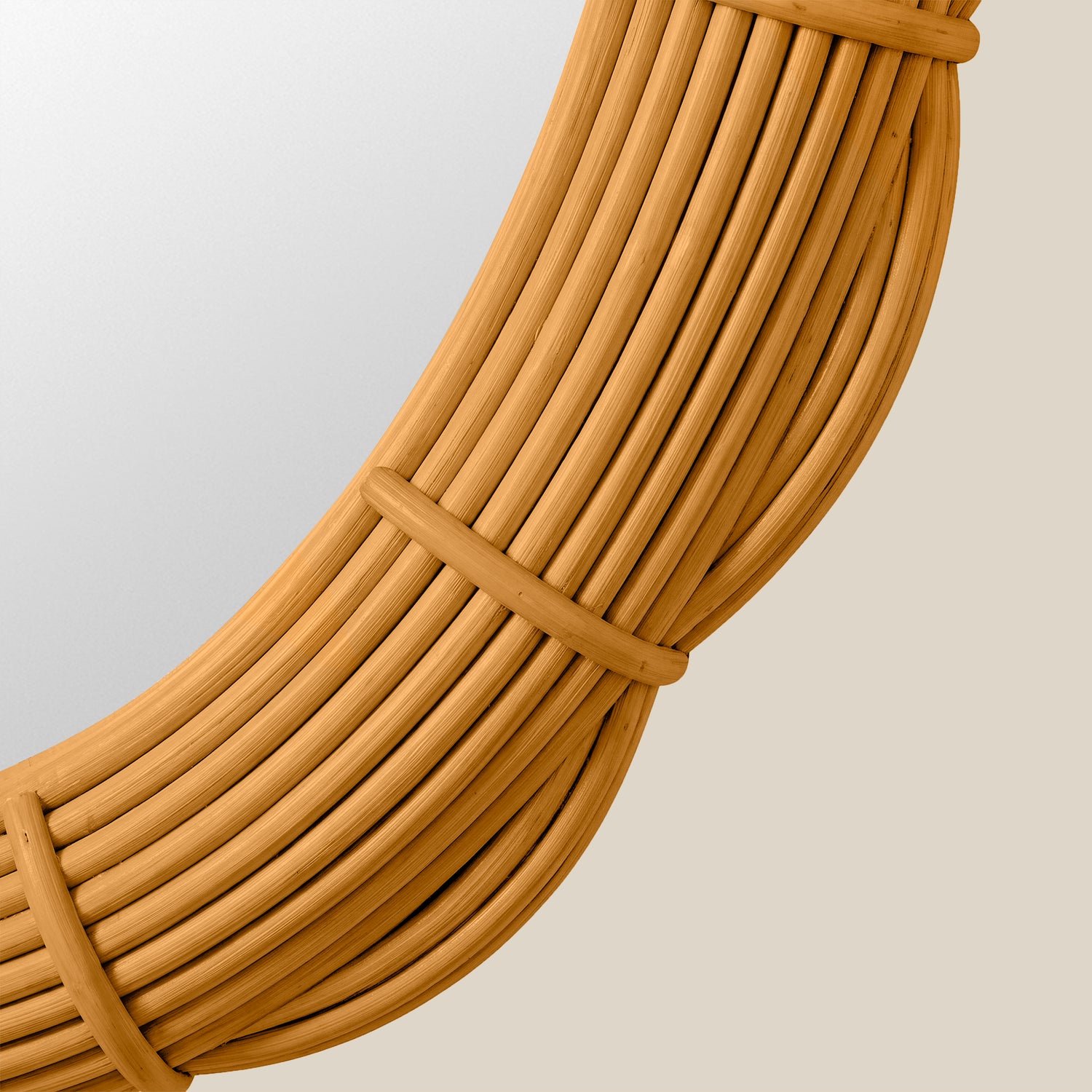 Clara Bundled Rattan Oval Mirror- Number 4
