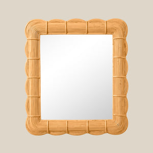 Clara Bundled Rattan Rectangular Mirror - Number 6