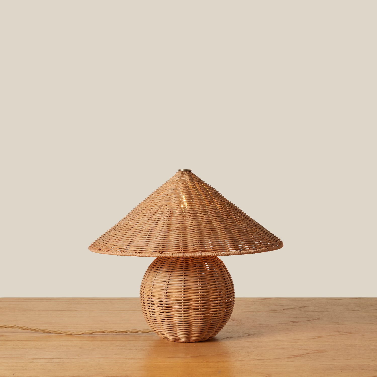 rattan table lamp with on- Number 2
