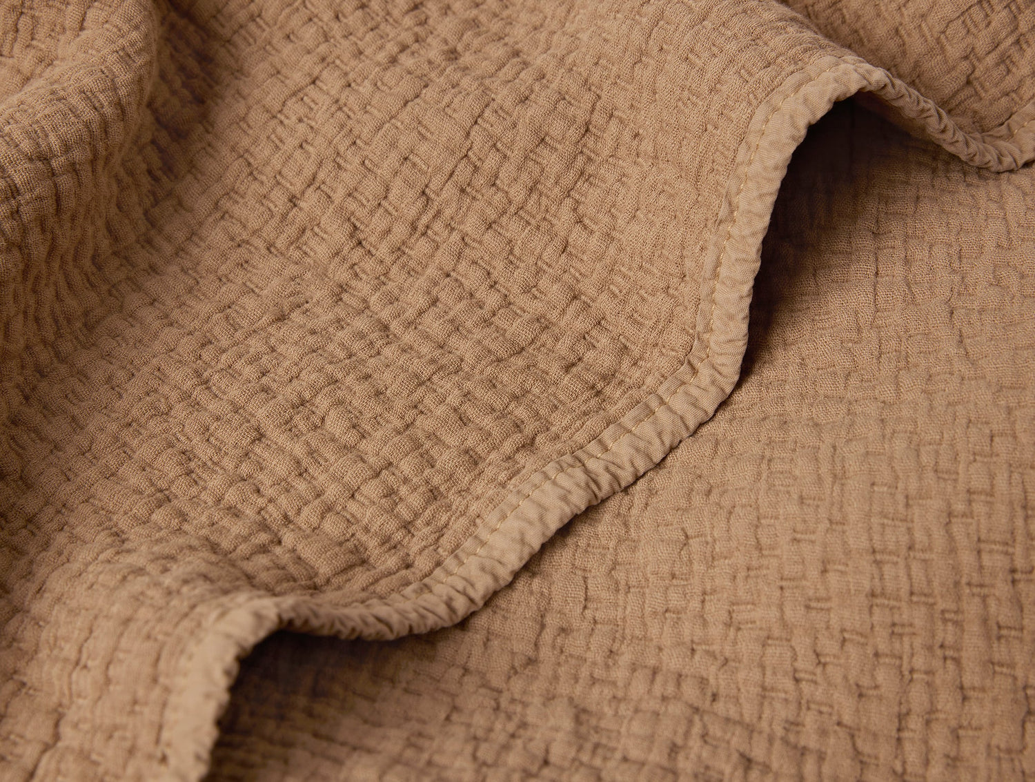 Close-up of textured brown fabric- Number 5