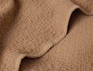 Close-up of textured brown fabric - Number 5