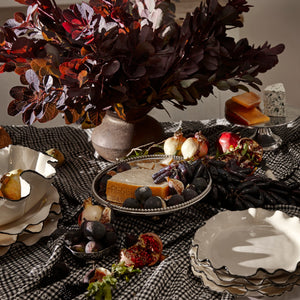 white and black plates on tabletop - Number 4