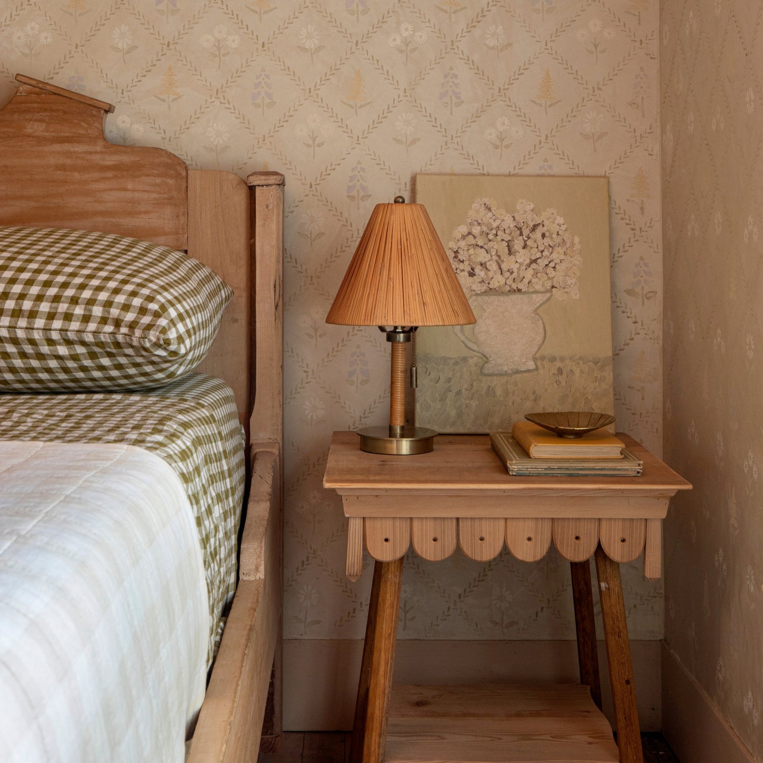 mini table lamp on side table next to bed- Number 2