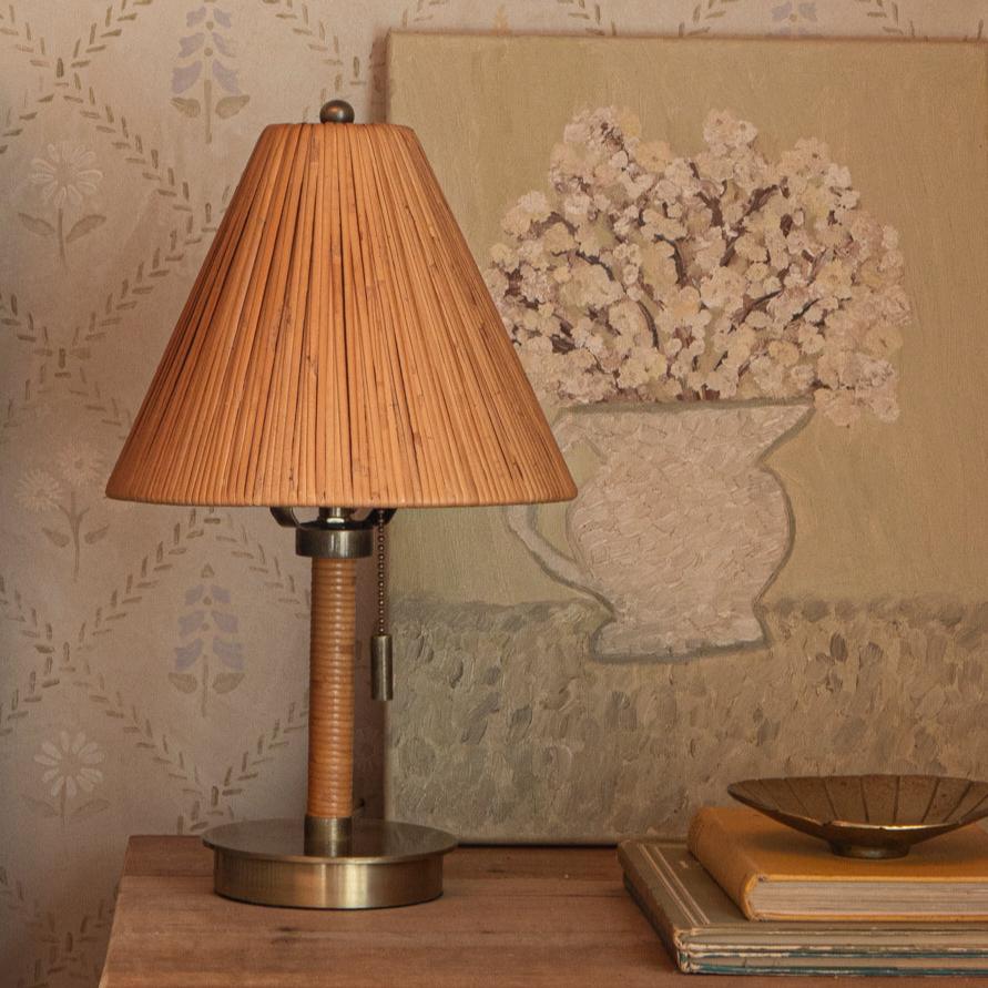 mini table lamp next to artwork- Number 3