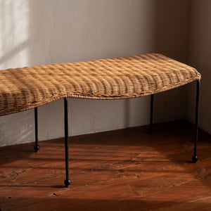 bench on wooden floor with shadows in background - Number 4