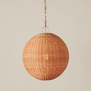 Miramar Rattan Round Pendant - Number 4