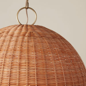 Miramar Rattan Round Pendant detail - Number 5