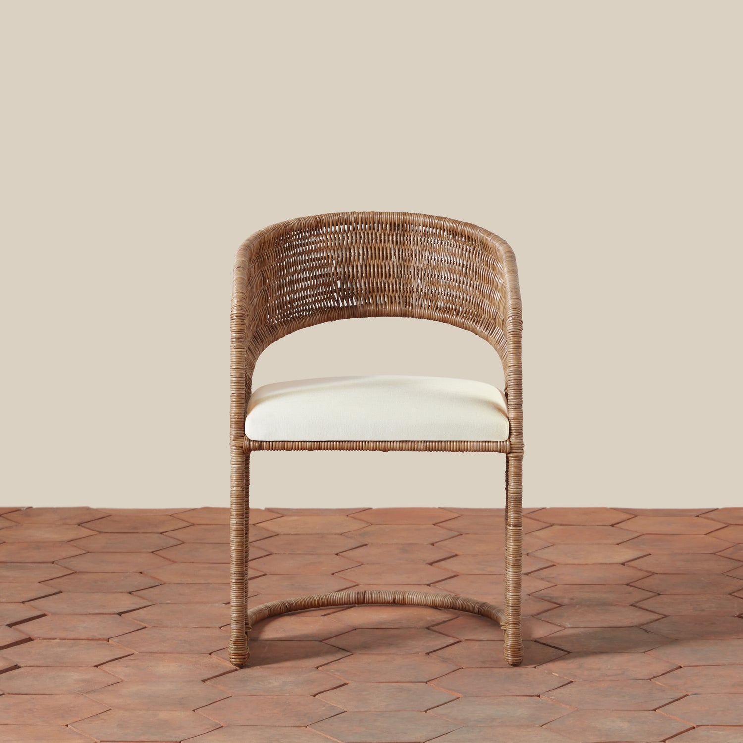 healdsburg dining chair with linen cushion front- Number 6