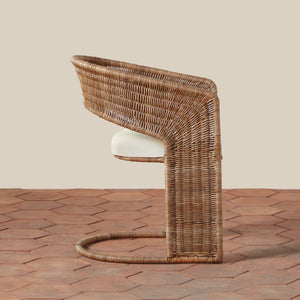 healdsburg dining chair with linen cushion side - Number 7