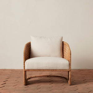 front view of lounge chair with rattan sides - Number 5