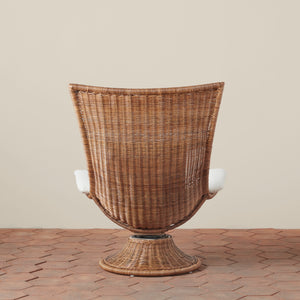 healdsburg wicker swivel chair with cushion back - Number 7