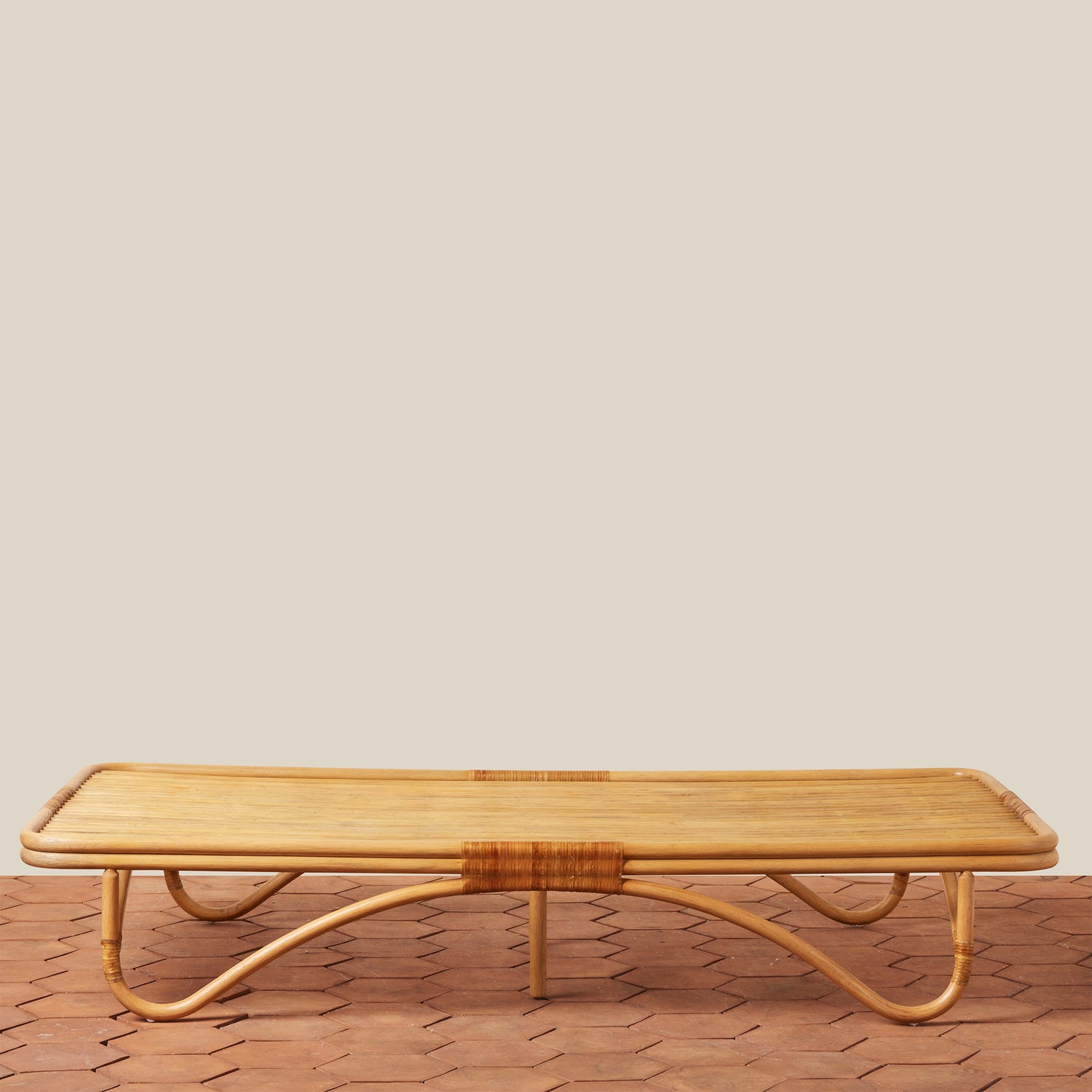 daybed frame on tiled floor against white background- Number 5