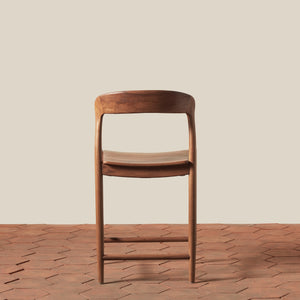 back view of teak counter stool - Number 4