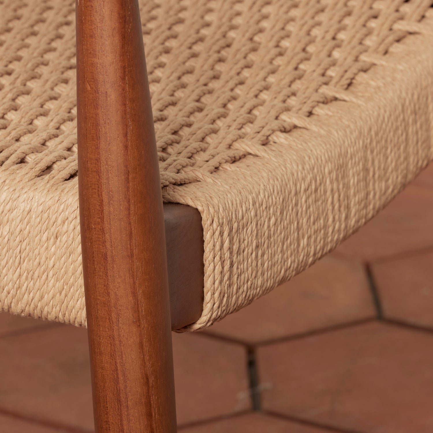 Ingrid Woven Arm Chair in Walnut Detail- Number 15
