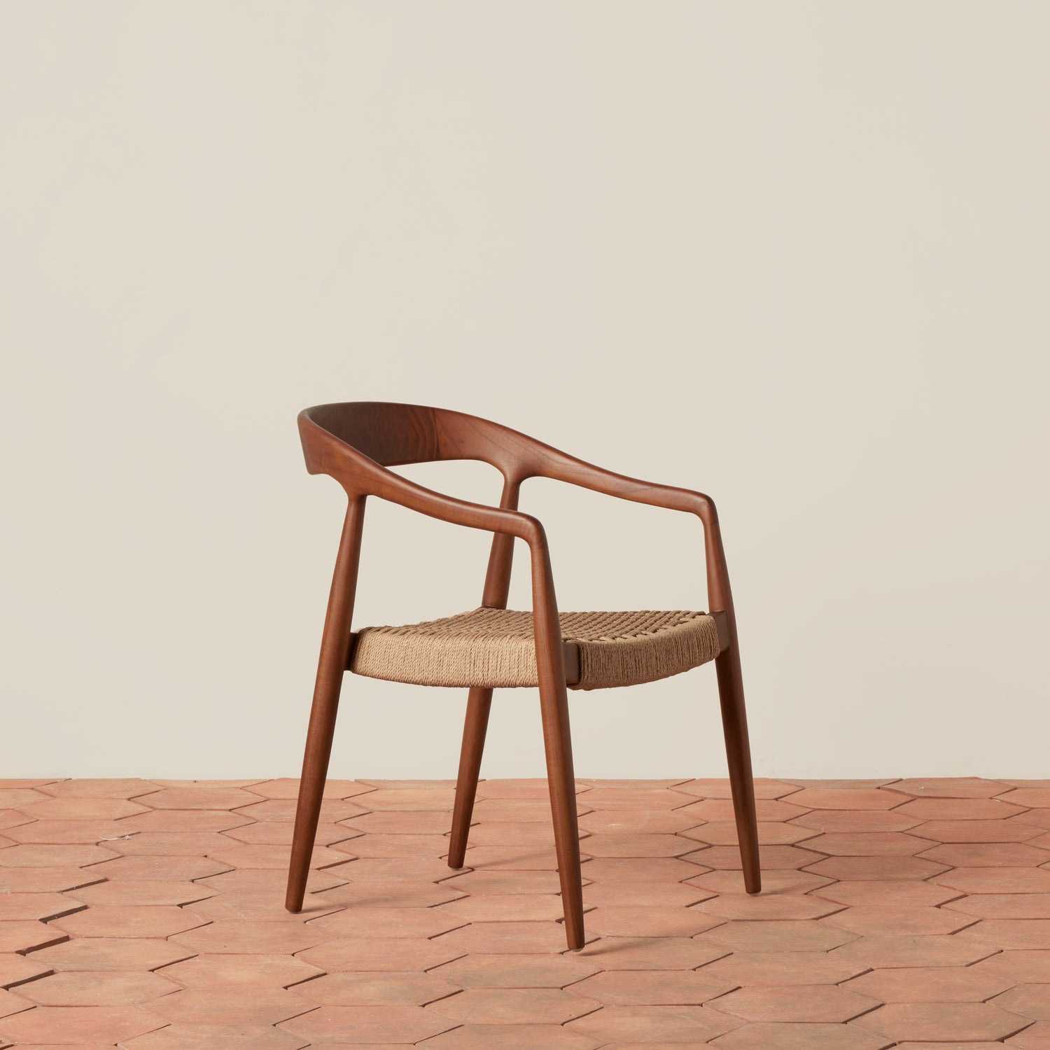 Ingrid Woven Arm Chair in Walnut- Number 13