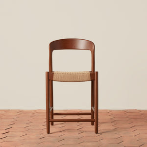 front view of counter stool with woven seat - Number 3