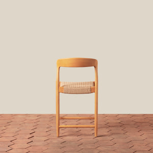 oak counter stool on tiled floor - Number 10