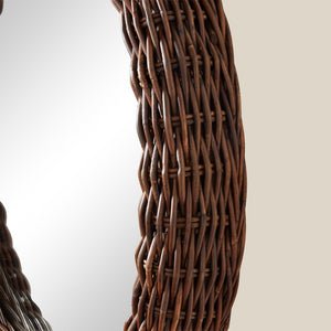 side angle of rattan mirror - Number 4