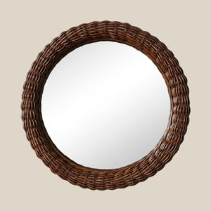 round mirror with rattan frame - Number 1