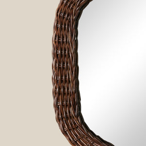 side detail of oval rattan mirror - Number 2