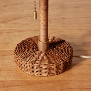 Wicker table lamp stand on a wooden surface - Number 5