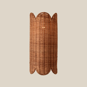 Wicker wall sconce on a beige background - Number 3