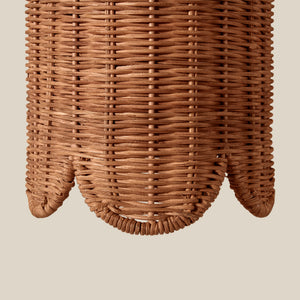 Close-up of a wicker sconce on a beige background - Number 6