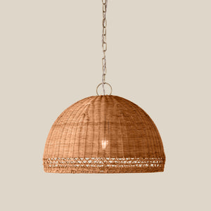 Wicker pendant light on a beige background - Number 5