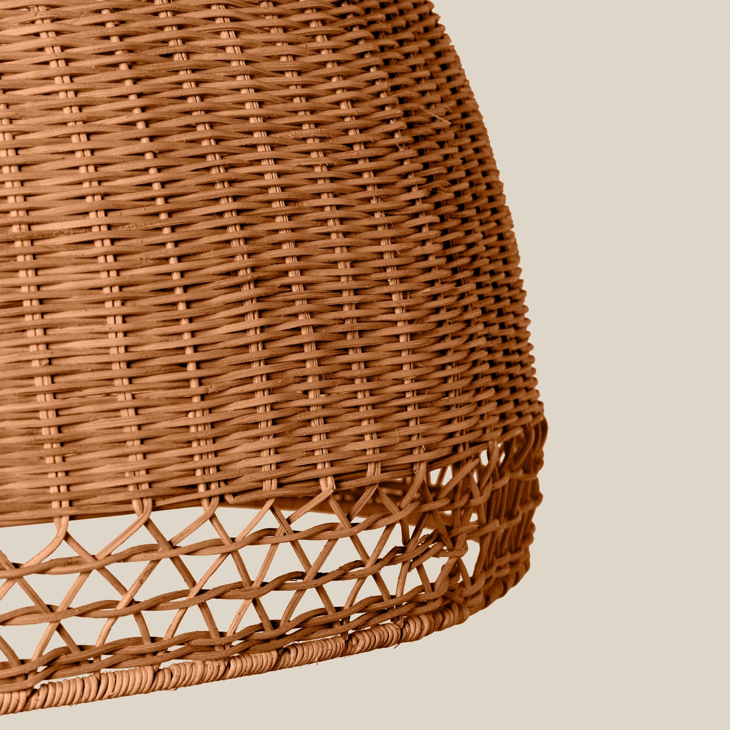 Close-up of a wicker basket on a beige background- Number 5