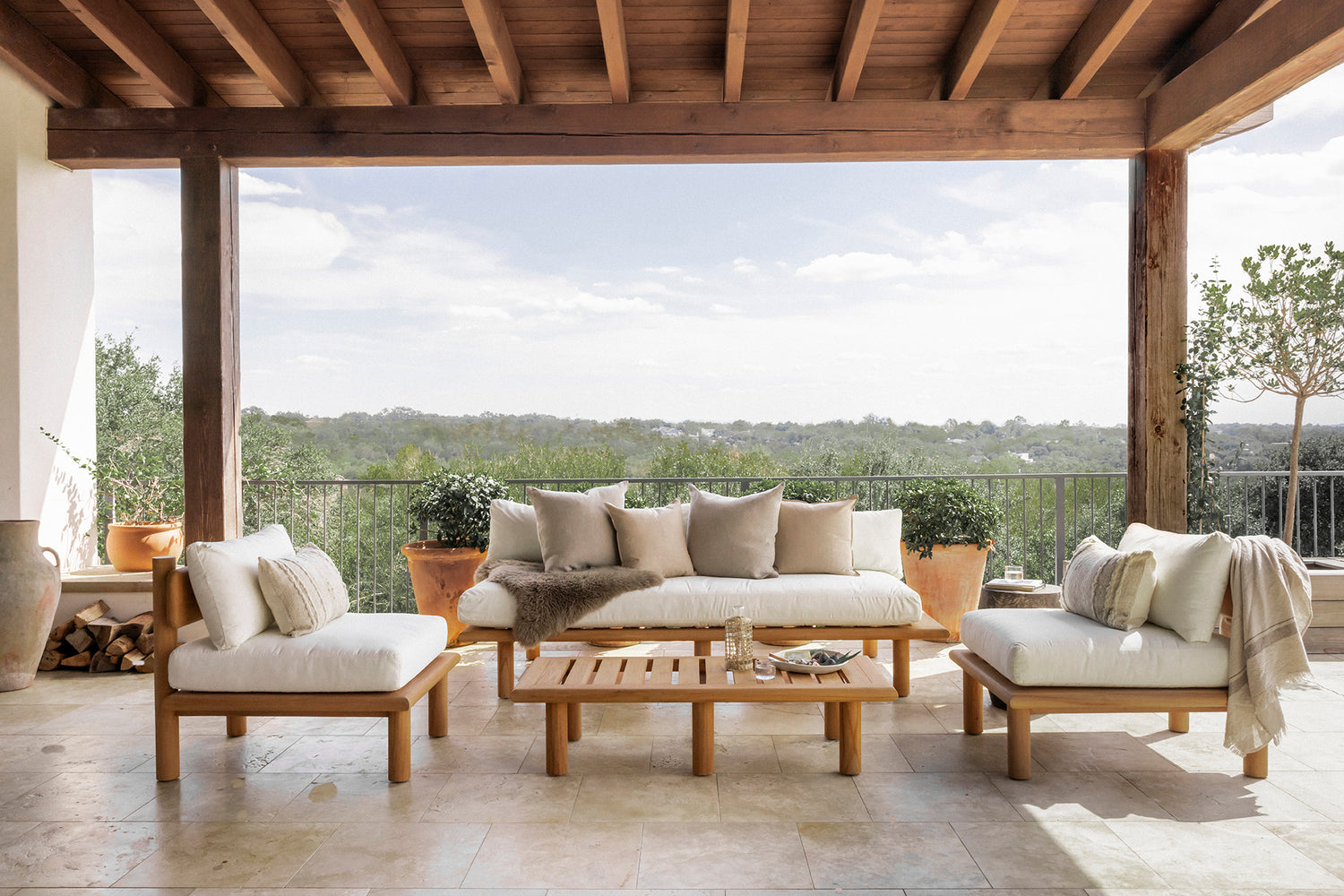 Madeira Outdoor Sofa and Lounge Chairs- Number 2