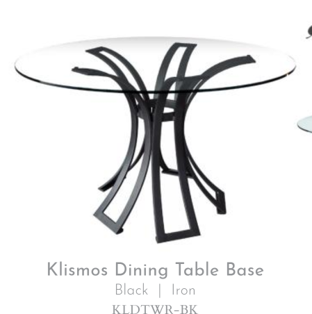 Klismos Dining Table Base in Black- Number 1