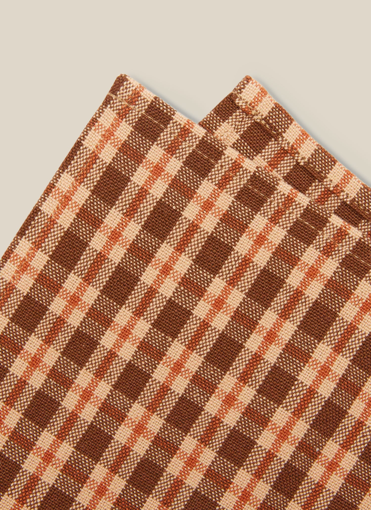 detail of plaid napkin- Number 4