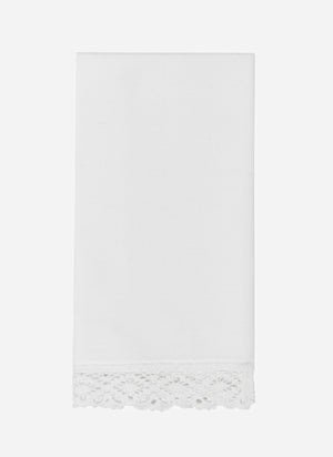 white lace napkin on white background - Number 5