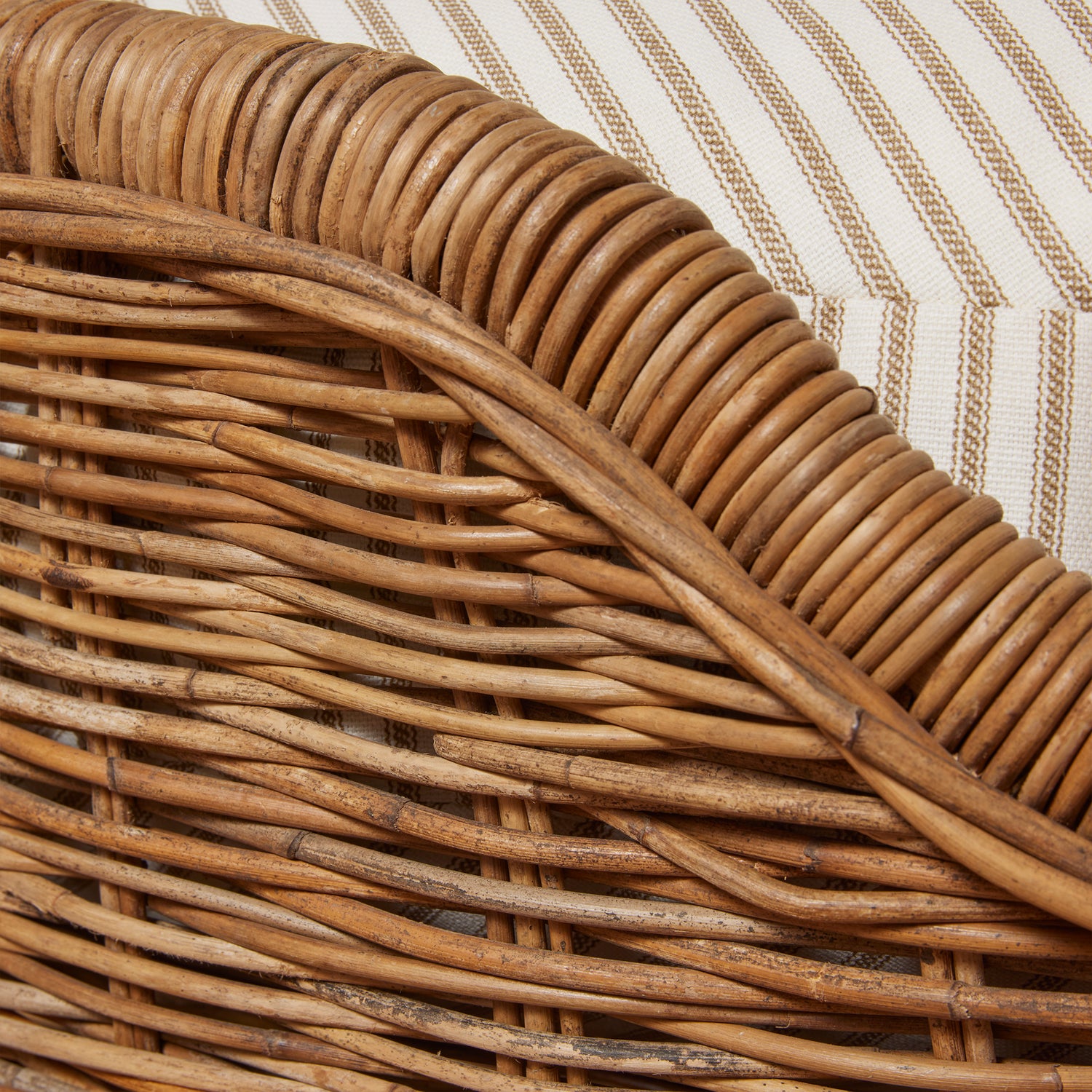 detail of rattan and striped fabric- Number 11