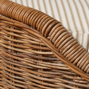 detail of rattan and striped cushion on dog bed - Number 7