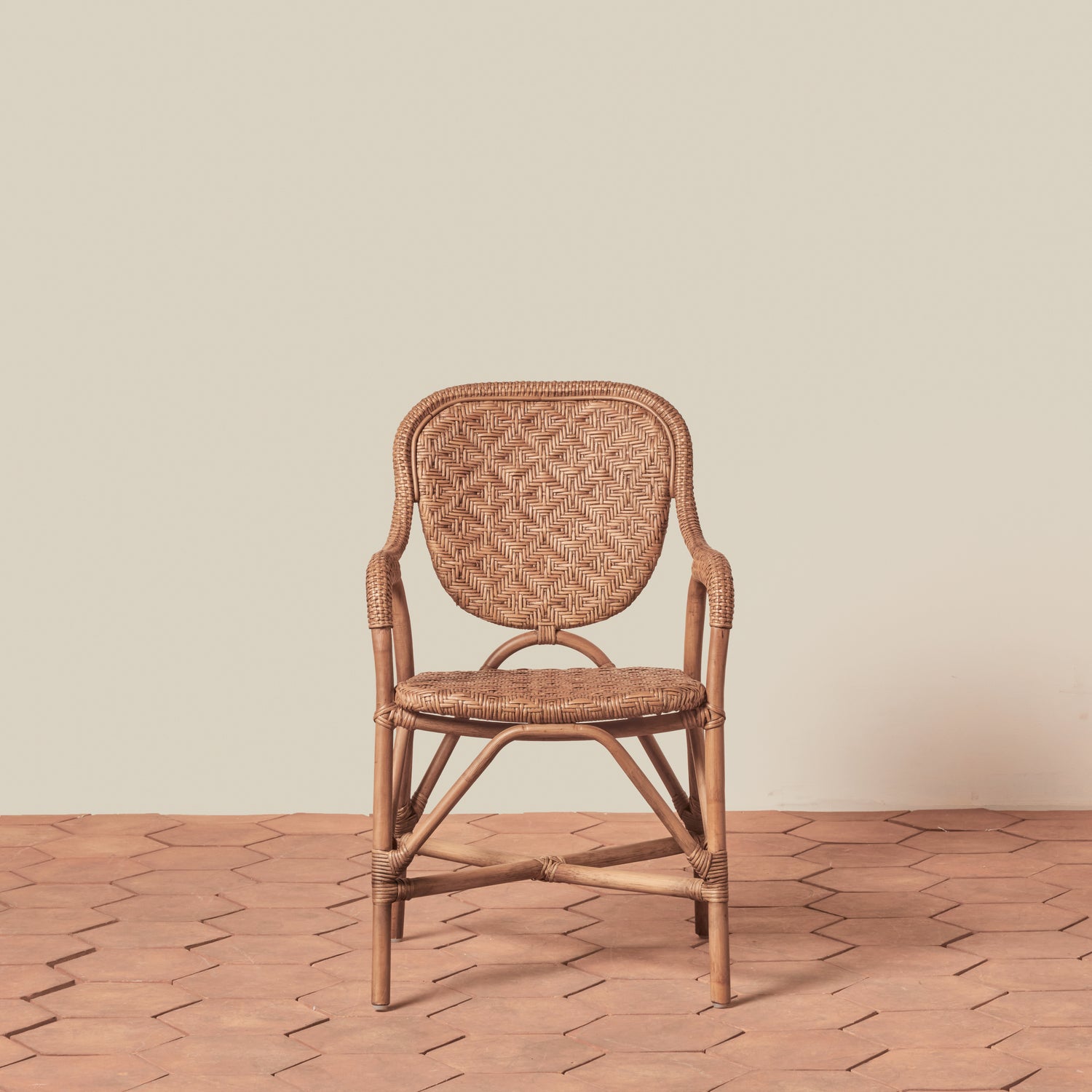 portofino arm chair in brown- Number 3