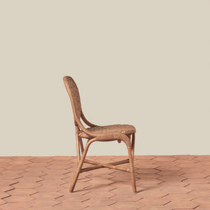 side angle of chair in brown - Number 17