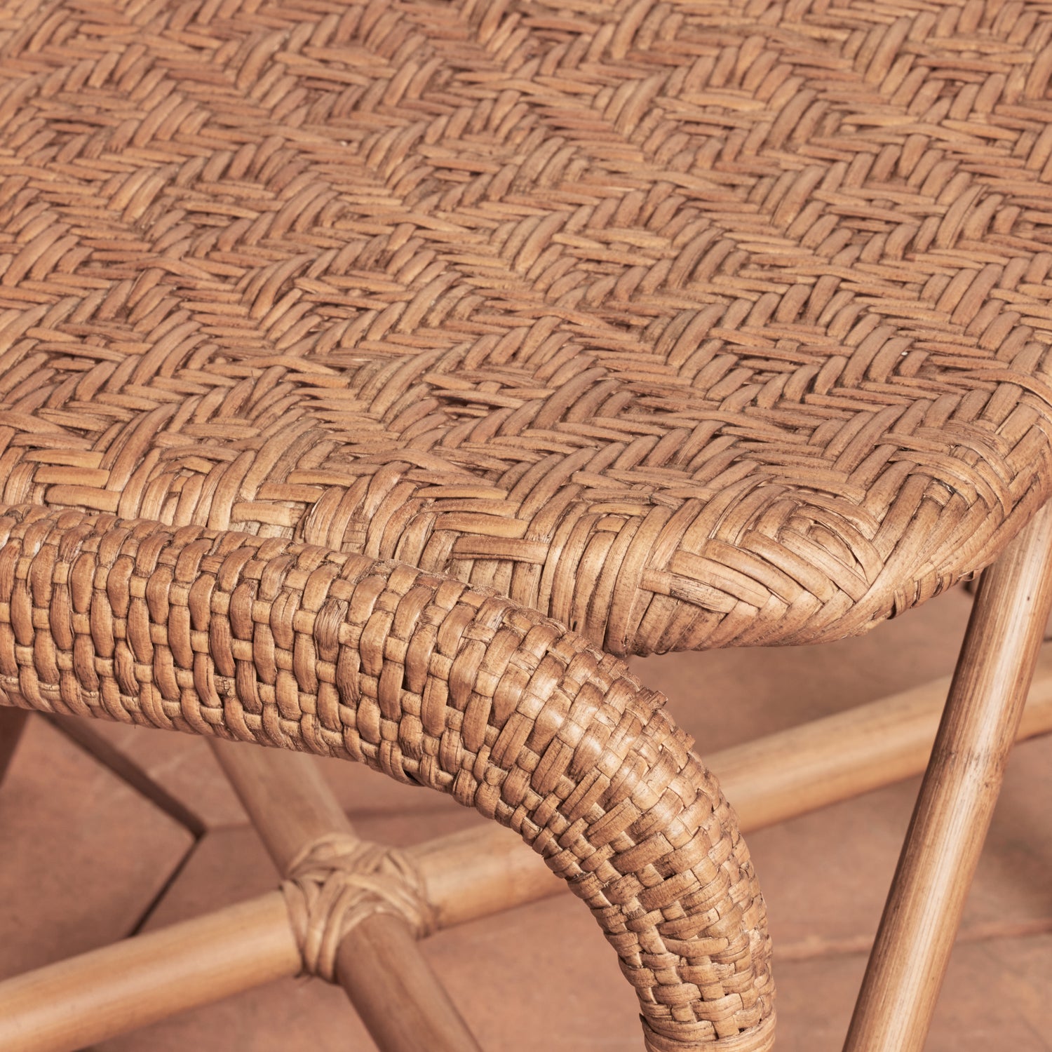 corner of side chair in brown- Number 20