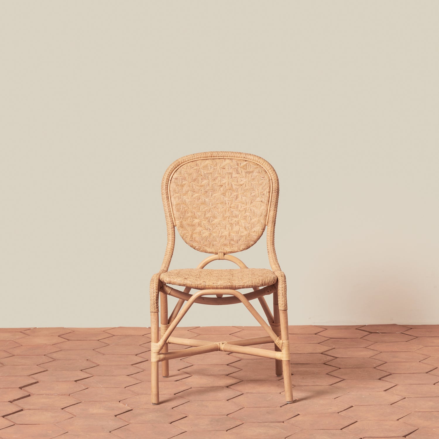 front angle of side chair in natural- Number 4