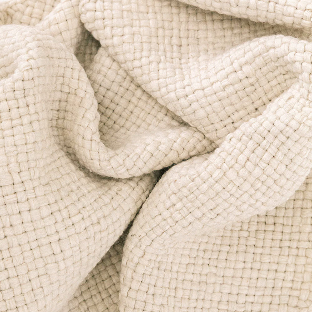 Close-up of beige woven fabric- Number 4